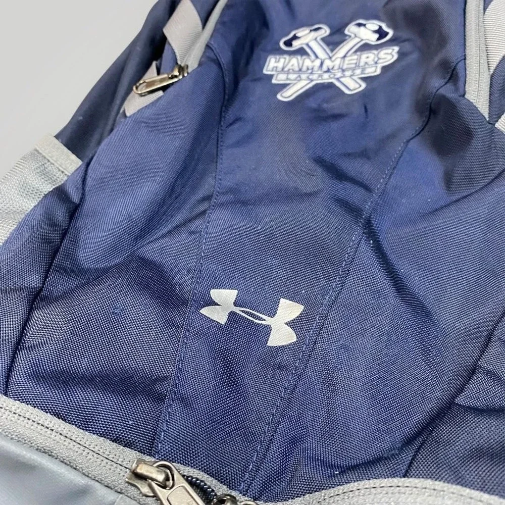 Under‎ Armour Hammers Lacrosse UA Storm Backpack Navy Gray Sports Bag Adult